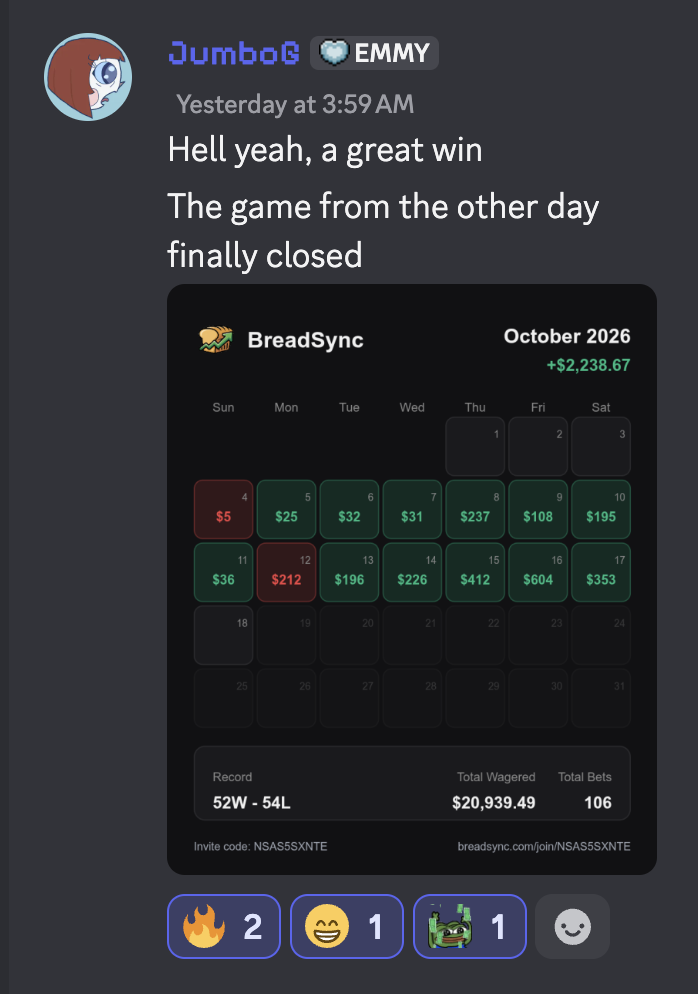BreadSync member result